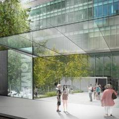 A rendering shows a proposed new entrance to the Museum of Modern Art's sculpture garden along 54th Street