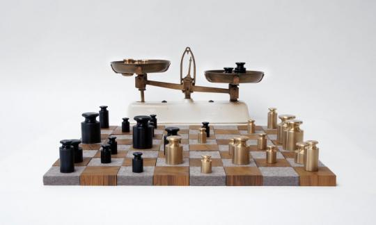 Rolf Sachs, Weighing up the Competition chess set, 2012