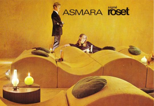 Publicité Roset, Bernard Govin, sièges Asmara, 1966