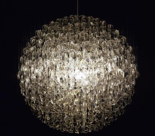 STUART HAYGARTH | OPTICAL CHANDELIER CLEAR (SMALL) [Image Courtesy of Carpenters Workshop Gallery]