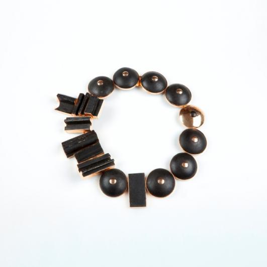 Didier ltd_Black painted wood and gold necklace by Louise Nevelson in late 1960s 2