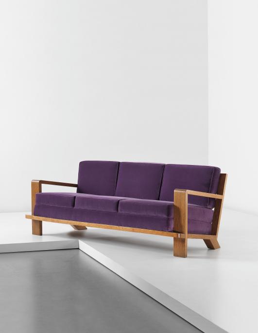 JEAN ROYÈRE 'Croisillon' sofa, circa 1948 [Estimate £80,000 - 120,000  ]