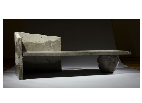 Bench in ceramic and concrete by Hun-Chung Lee, 2009