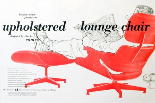 Eames® Lounge and Ottoman poster, 1956