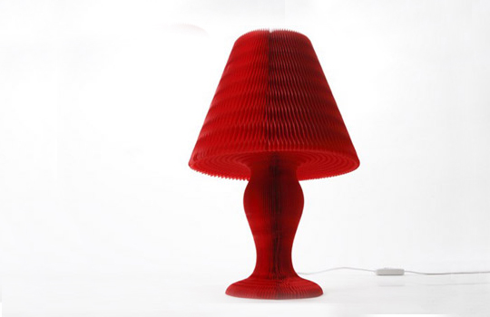 'Red Honeycomb Lamp' by Kyouei Design, Japan