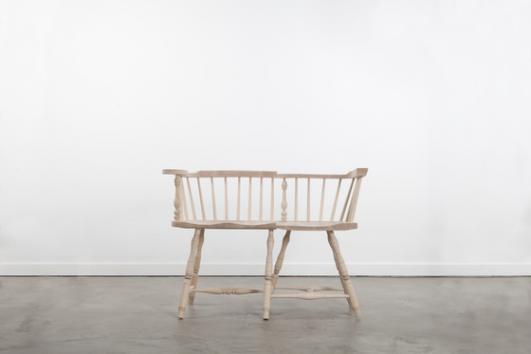 Two-place Low-back Settee by Norman Kelley