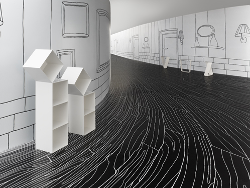 thin black lines + dancing squares by nendo
