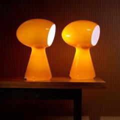 Italian Mushroom Table Lamps, pair - Mass Modern Design Auction - Wright
