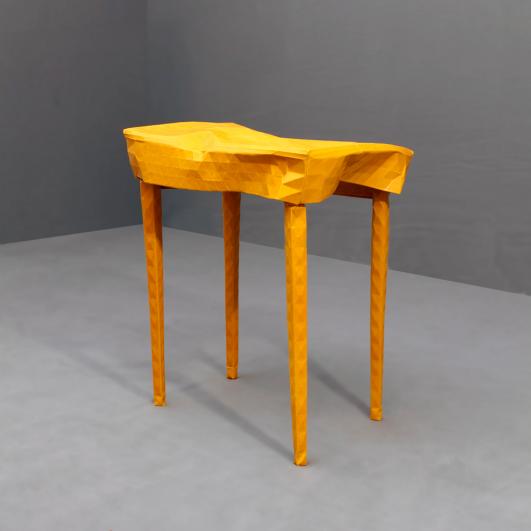 BUCKLING TABLE No 1 (yellow) by Elisa Strozyk & Sebastian Neeb