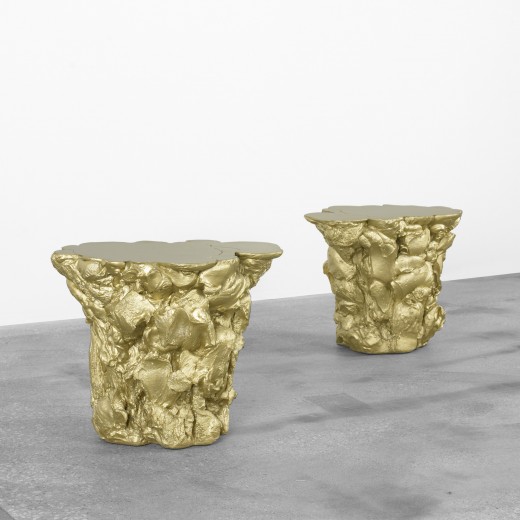 Fredrickson Stallard, Gold stools, 2007, estimated at  $5,000–7,000, bought in