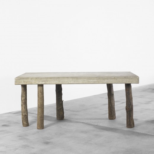Jens Peter Schmid, Concrete table, 1986, estimated at $20,000–30,000, bought in