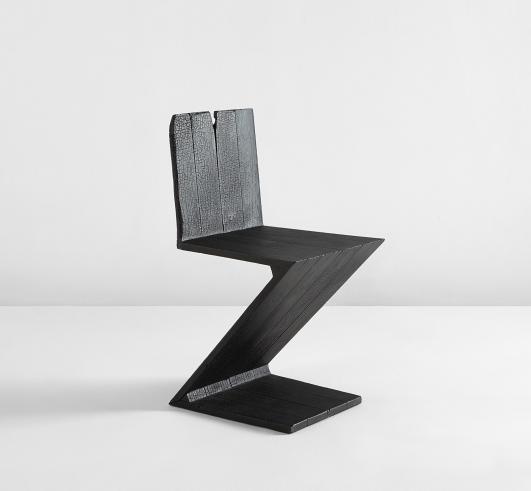 MAARTEN BAAS "Zig Zag" chair from the "Where There's Smoke" serie..., 2004 Estimate $10,000 - 15,000