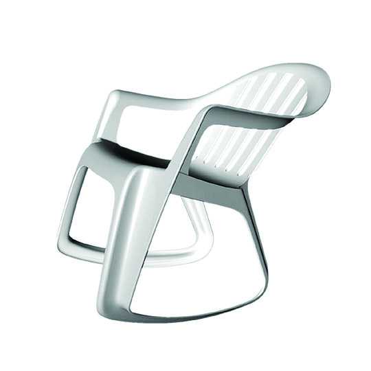 The Plastic Rocker by Mike Simonian and Maaike Evers, winner of Designboom's rocking chair competition and on display at 100% Design, 2002
