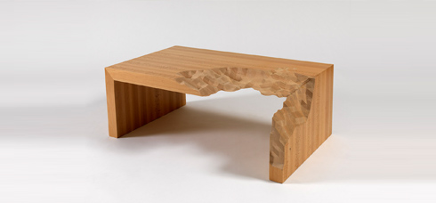 Information Ate My Table, Zachary Eastwood-Bloom, 2010, Beech. Photo: Nick Moss